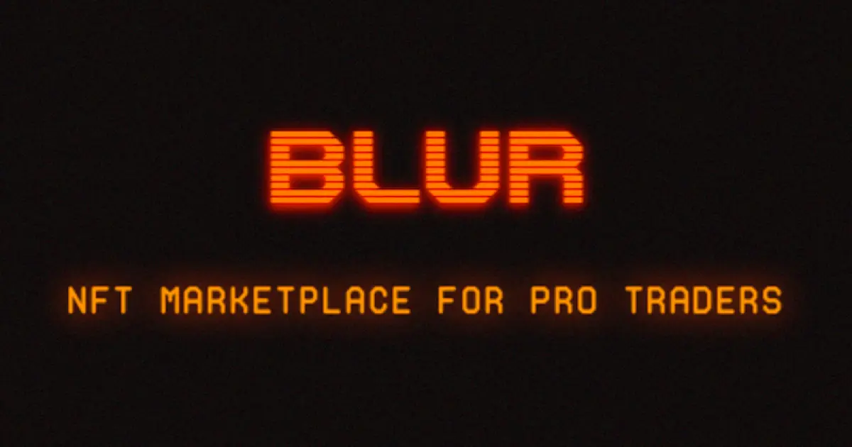 Blur application banner showing the main interface